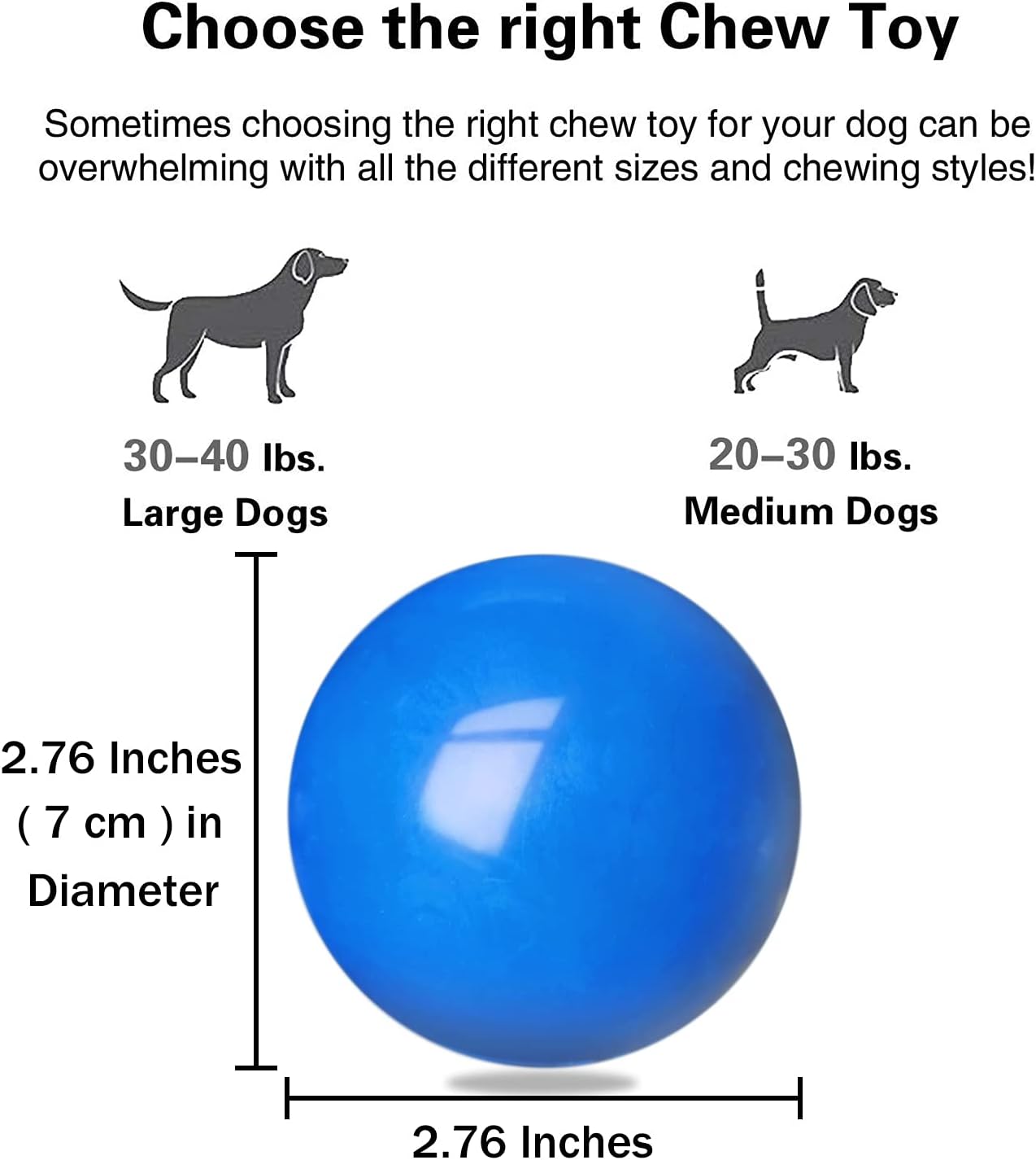 Indestructible dog balls, Solid Rubber Bouncy Balls for Dogs Aggressive Chewers,100% Safe & Non-Toxic, Floating Durable Dog Chew Ball for Medium&Large Dogs to Training, Play, Exercise and Fetch. - Image 2