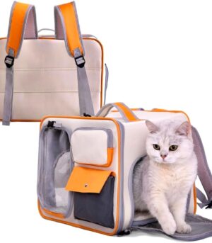 Pet Carrier Airline Approved - Comfortable and Spacious Dog and Cat Carrier - Soft Dog Travel Bag with Pockets and Padded Straps - Breathable Pet Carrier for Small Dogs/Cats/Rabbits and More