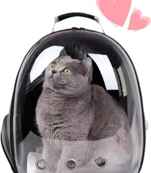 Cat Backpack Bubble, Cats and Dogs Pet Carrier Hard, Suitable for Cats Traveling Cat Bag Carrier, Transparent Outdoor Waterproof Spacecraft Pet Backpack Carrier