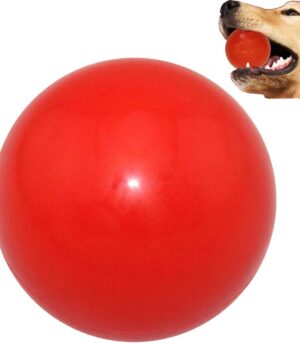 Durable Dog Ball for Chewing & Training, Tough Indestructible Dog Chew Toy, Solid Rubber Bouncy Ball, Cleans Your Dog's Teeth & Improves Mental Health