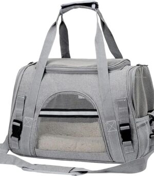 s Luxury Dog & Cat Travel Carrier - Soft-Sided, Zipper Closure, Durable Oxford & Nylon Material Puppy Handbag Carrier - Portable, Lightweight & Comfortable Small Pet Carrier Bag