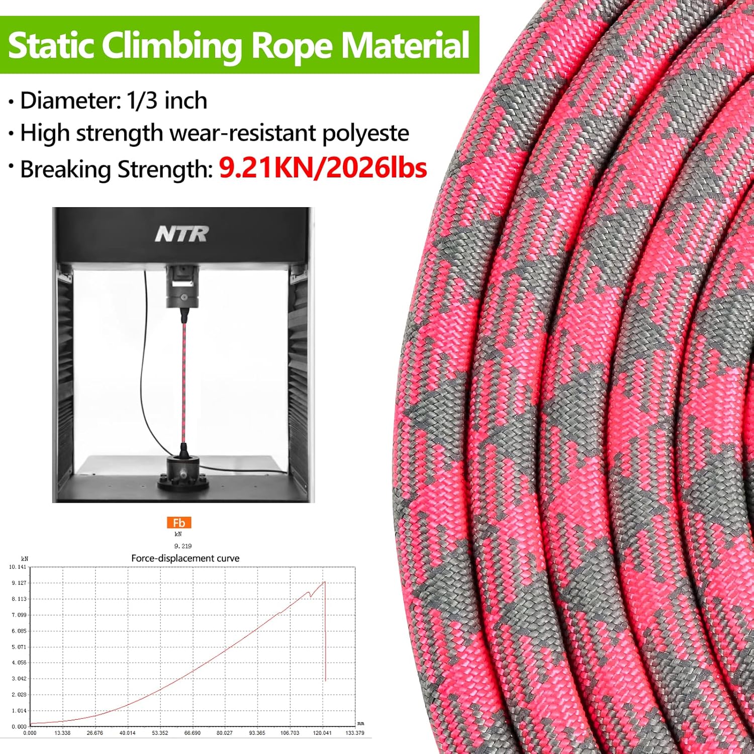 15FT Training Leash for Dogs, Pink Dog Rope Leash with Swivel Lockable Hook and Comfortable Padded Handle, Dog Lead line for Walking, Hunting, Camping, Backyard for Small Medium and Large Dogs - Image 2